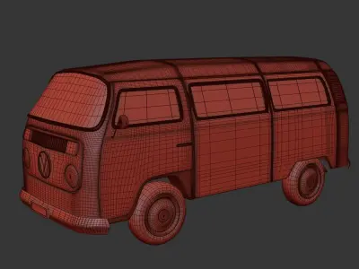 volkswagen T2 3D model