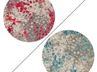 Round Rug Set 140 3D model