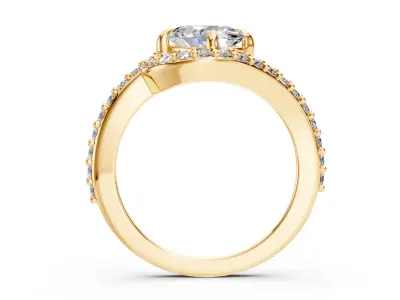 Oval Stone Wave Ring 3D print model