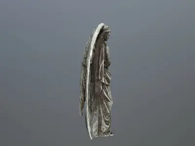 Angel Statue 3  Low-poly 3D model