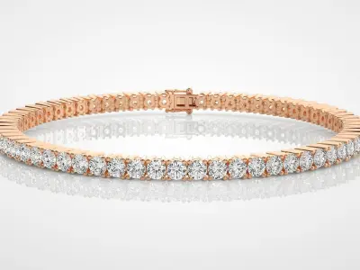 Tennis Bracelet 3dm stl renders details 3D print model