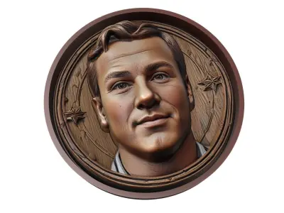 Mario Gotze Footballer Medallion 3D print model