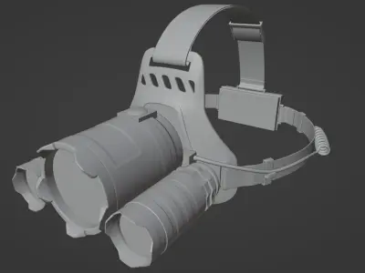 Flashlight headlamps for camping and hiking 3D model