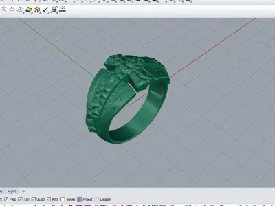 Cross Ring for mens 3D print model