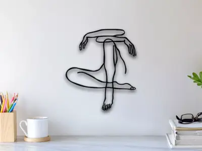 Abstract Sit Wall Art 3D print model