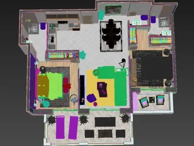 detailed floor plan 2020 3D model