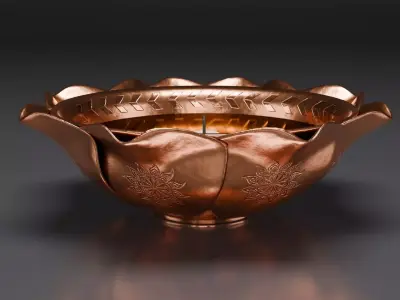 Oil Lamp Free low-poly 3D model