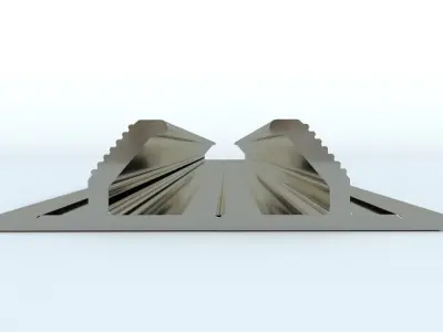 Security door bottom track 3D model