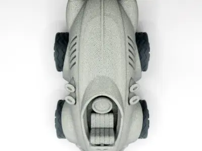 3D Printable - Cute 50s Vintage Car - Supportless 3D print model