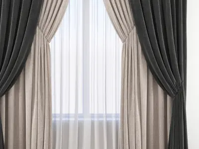 Set 82 Curtains 3D model