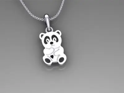 panda pendant 3D print model