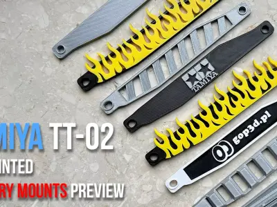 RC Tamiya TT-02 Battery Mount 3D print model