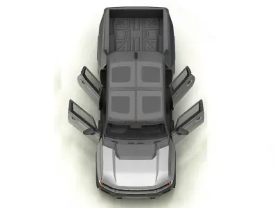 Pickup Car 2-V5 Low-poly 3D model