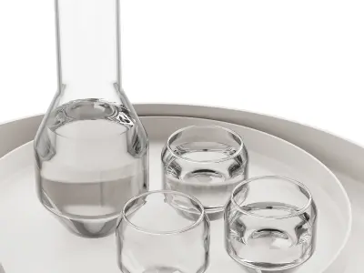 061 Kitchen decor set DISHES atipico angolo carafe set 01 3D model