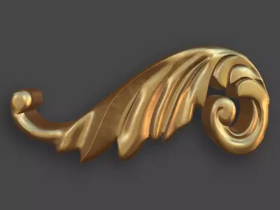 Ornamental Corner Set- Vol07 - Clean Quad Mesh - 4K PBR Texture 3D model