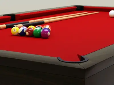 Pool Table 8foot 3D model