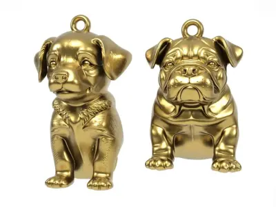 Dog pendants 3D print model
