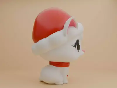 Christmas cat 91 3D print model