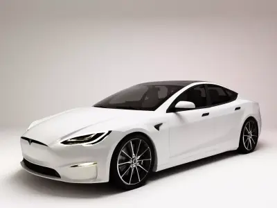 High-Quality Tesla Car 3D model