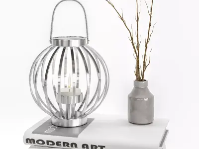 decorative candle set  Free 3D model