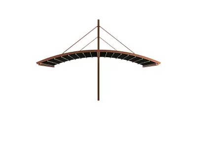 Motorized Pergola 6a copper matte 3D model