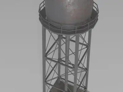 Water Tower Free low-poly 3D model