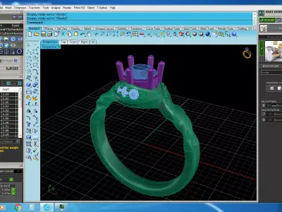 Floral Delight Diamond Ring Online Shopping 3D print model