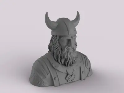Viking Man Sculpture 3D print model