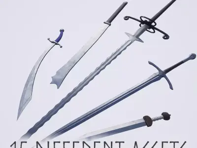 Weapons Series - Swords - Mini Pack Low-poly 3D model
