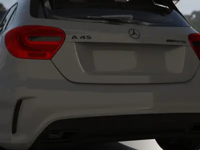 Car Rigged - Mercedes A45 3D model