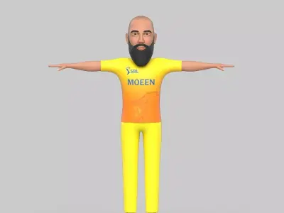 Moeen Ali 3D model