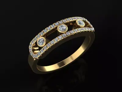 Messika Move Ring 3D print model