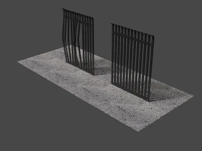 Garden Fence Low-poly 3D model purchase