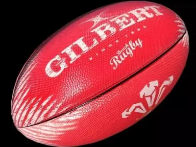 Welsh Rugby Ball Low-poly 3D model