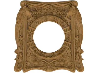 Carved picture frame STL 3D model 24