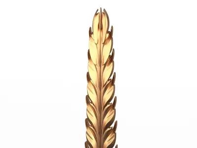 3D Leave Carving Plaster Molding Decoration 4 Low-poly 3D model