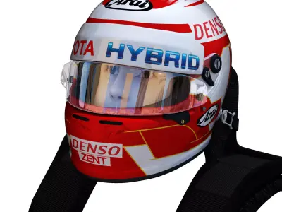 Nakajima WEC helmet 2018 Low-poly 3D model