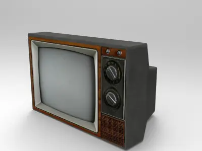 Old TV Low-poly 3D model