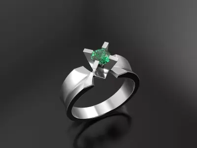 One diamond ring  3D print model