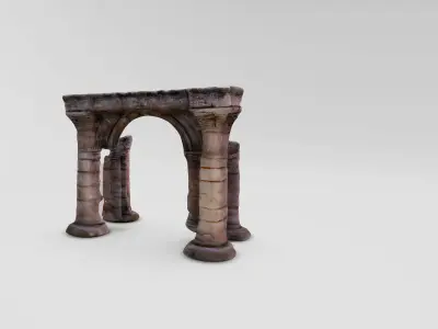 Archaic Pillars Ancient Ruins 3D model