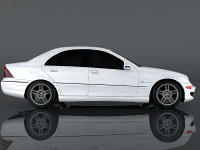 Mercedes Benz C32 AMG Low-poly 3D model