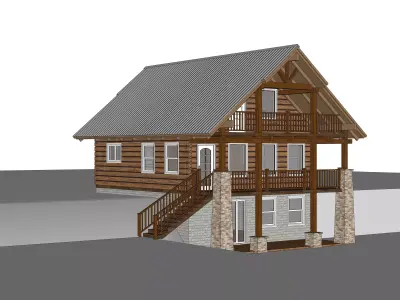 Log House 08 -Archimple LLC 3D model