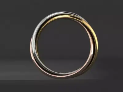 Ring Tri Color Small Model 3D print model