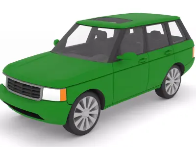 SUV-CAR Low-poly 3D model
