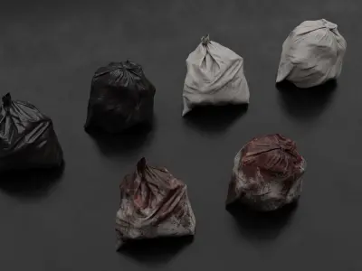 Body Bags High Quality Realistic Low-Poly - Custom Low-poly 3D model