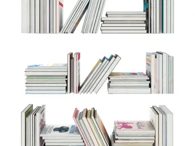 110 different books 1 3D model