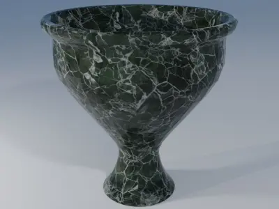 set of 5 flowerpots 3D model