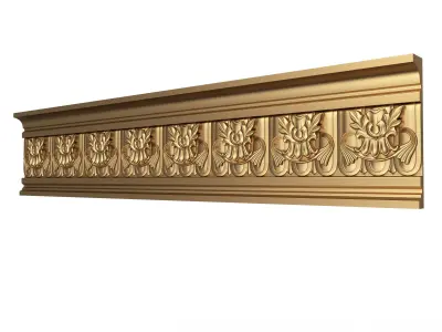 Cornice Decoration Molding 016 Low-poly 3D model