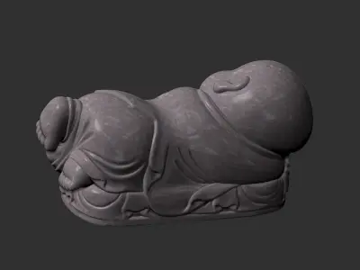 monk sleeping 3D print model