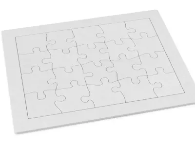 Jigsaw Puzzle - 20 piece Low-poly 3D model